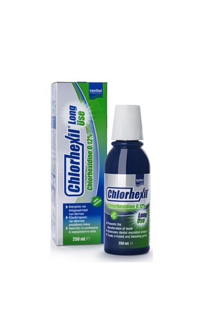InterMed Chlorhexil 0.12% Prailginto veikimo burnos skalavimo skystis, 250ml