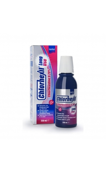 InterMed Chlorhexil 0.20% Prailginto veikimo burnos skalavimo skystis, 250ml