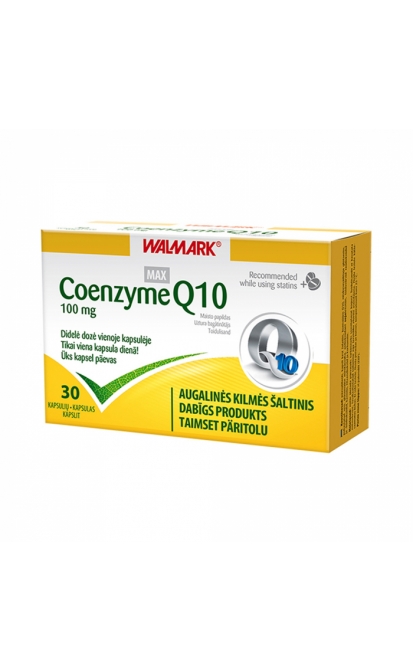 WALMARK COENZYME Q10 MAX, 100mg, 30 kapsulių